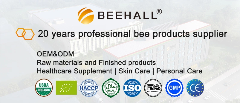 Beehall Organic Food Manufacturer Hot Sale Customized Fresh Royal Jelly